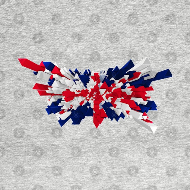 Abstract Flag of Great Britain made of triangles by Inch